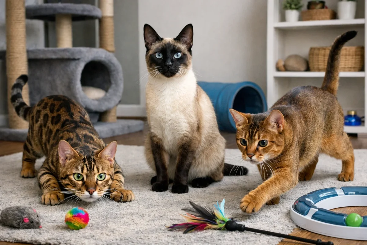 نژادهای گربه که معمولاً پرجنب ‌و جوش ‌تر و مستعد درگیری هستند