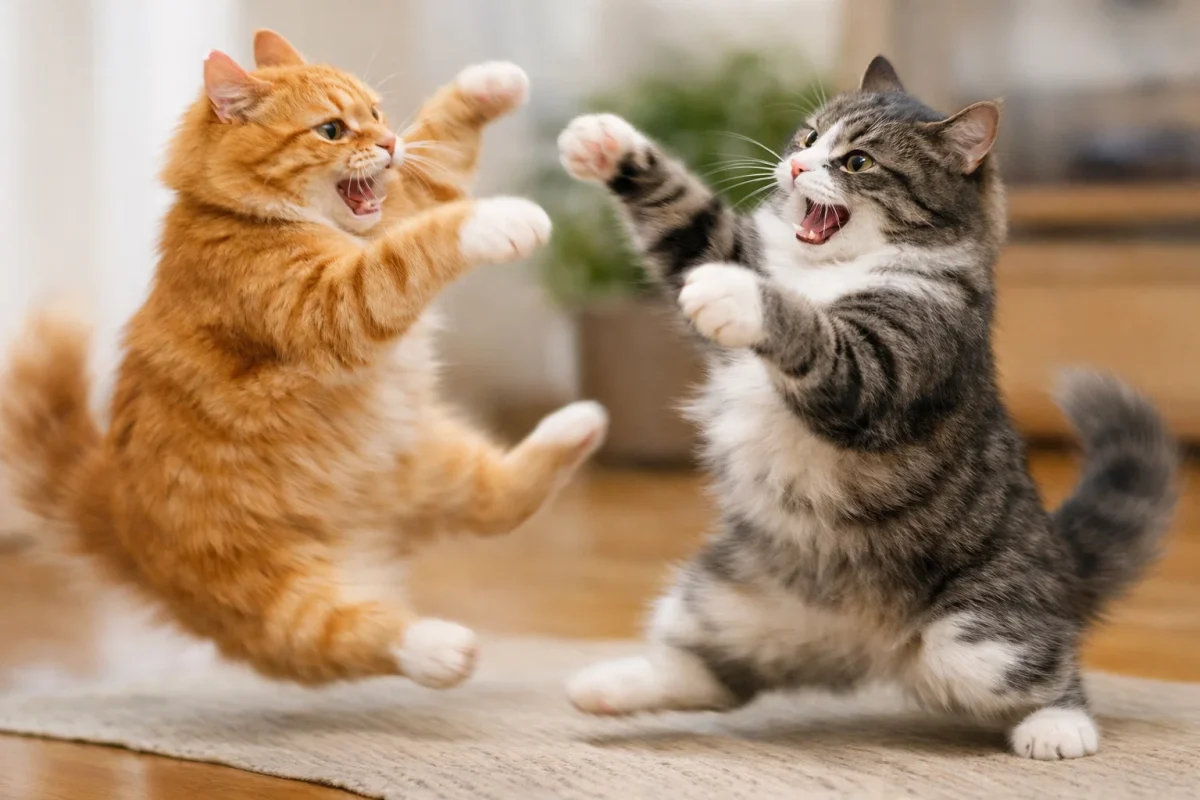 چرا بعضی دعواهای گربه ‌ها خنده‌ دار به نظر می ‌رسند؟