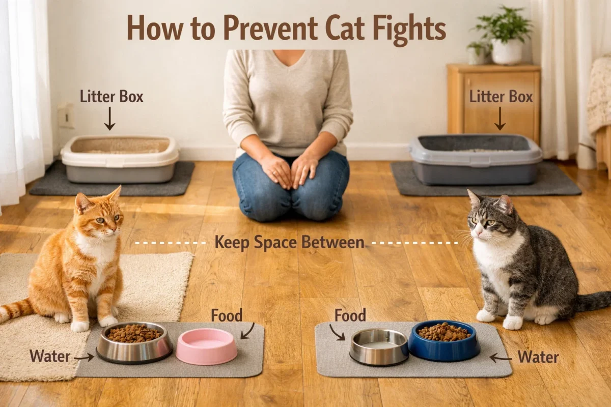 چگونه جلوی دعوای گربه‌ ها را بگیریم؟