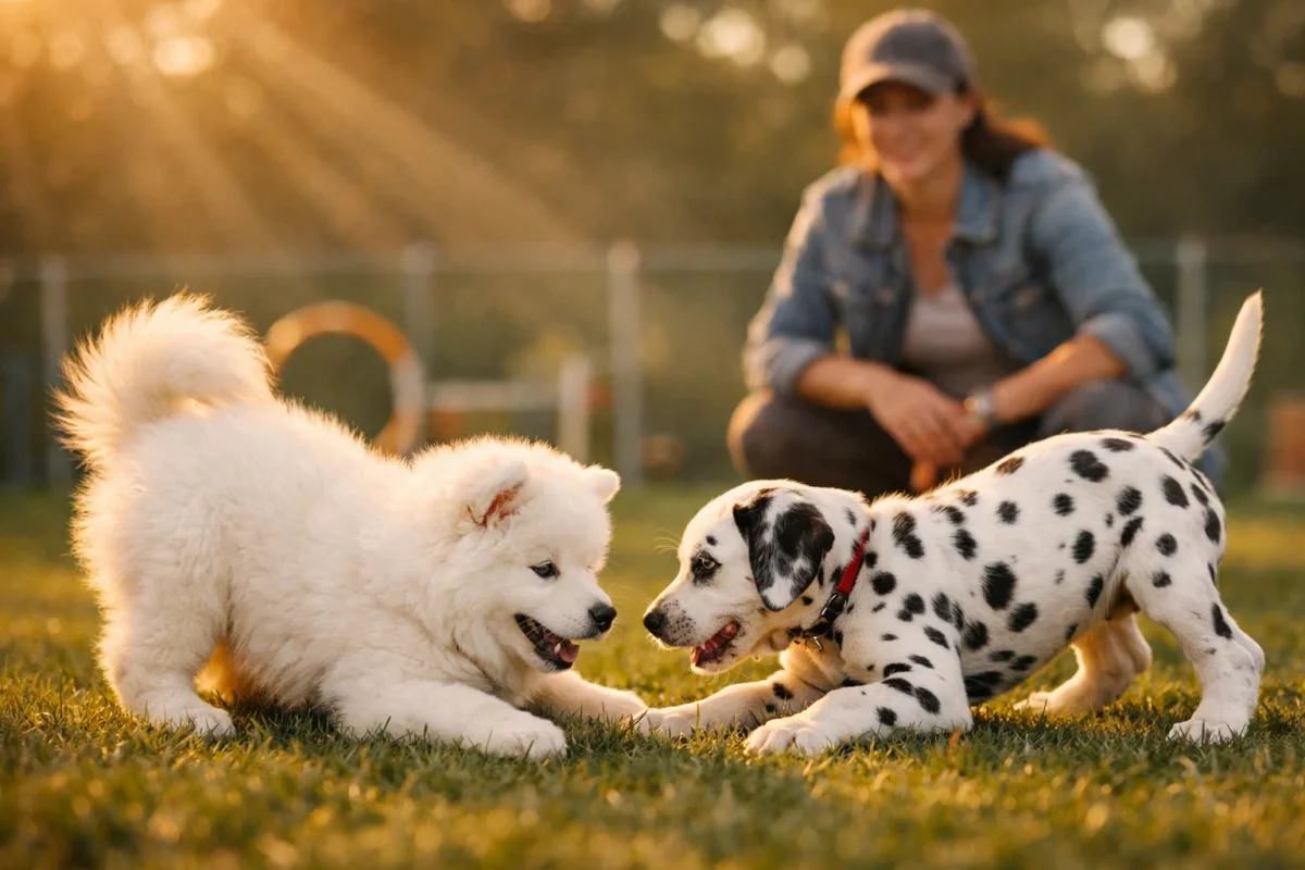 اجتماعی کردن سگ از سن پایین؛ آشنایی تدریجی توله‌سگ‌ها در محیط کنترل‌شده