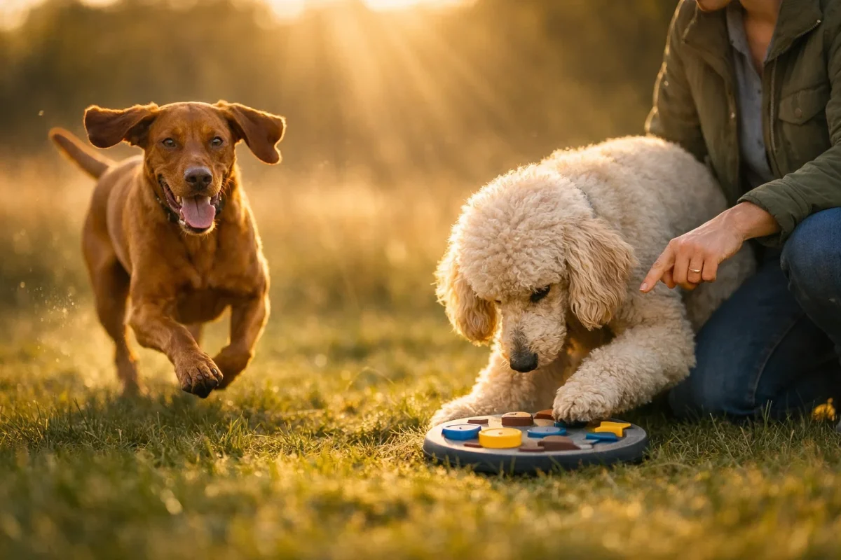تخلیه انرژی سگ با پیاده‌روی و بازی هدفمند؛ کاهش استرس و پیشگیری از دعوا
