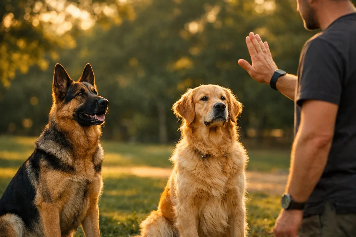 آموزش فرمان‌های پایه برای جلوگیری از دعوای سگ؛ کنترل تنش با فرمان بیا و بشین