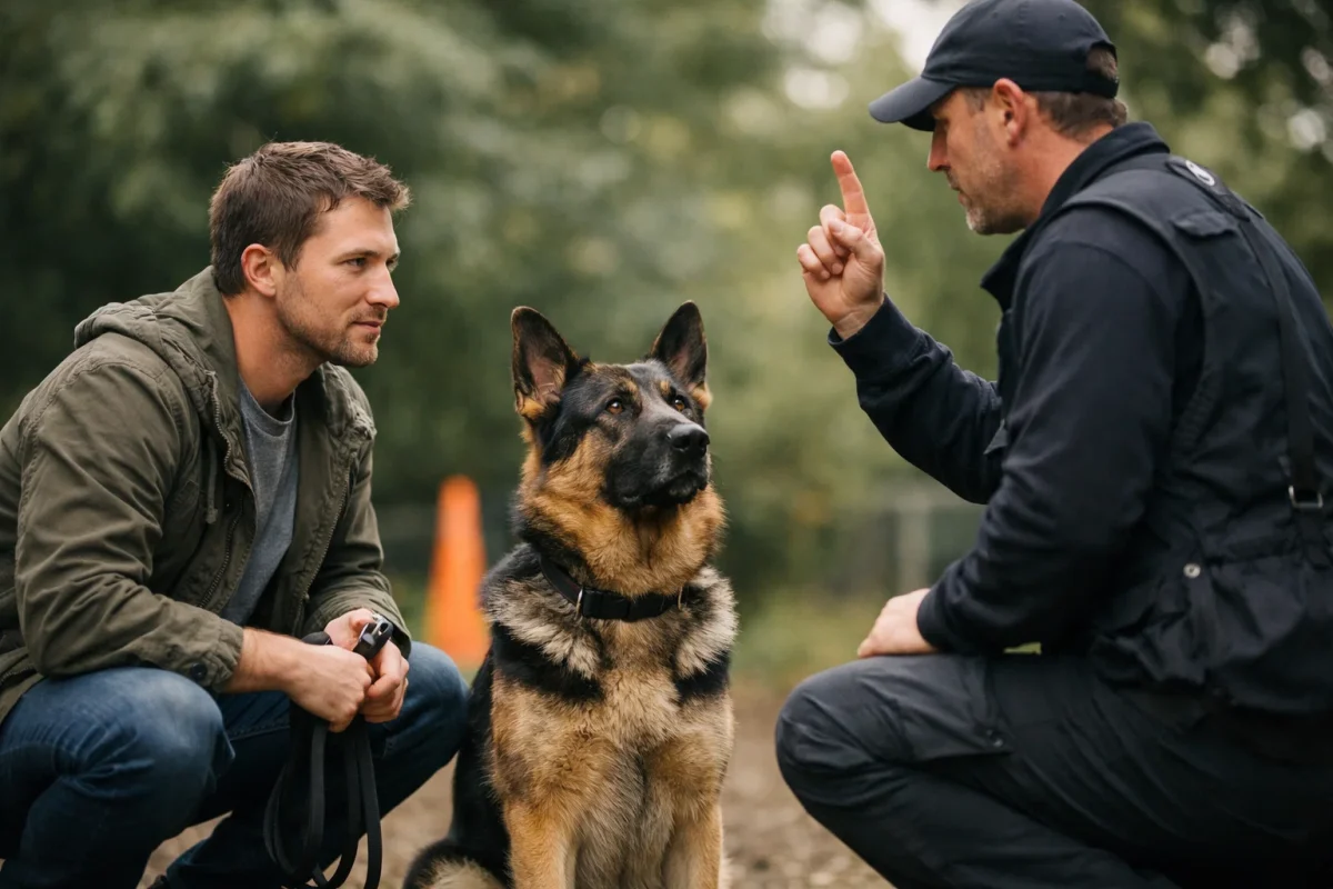 آموزش ژرمن شپرد با کمک مربی برای صاحب تازه‌کار