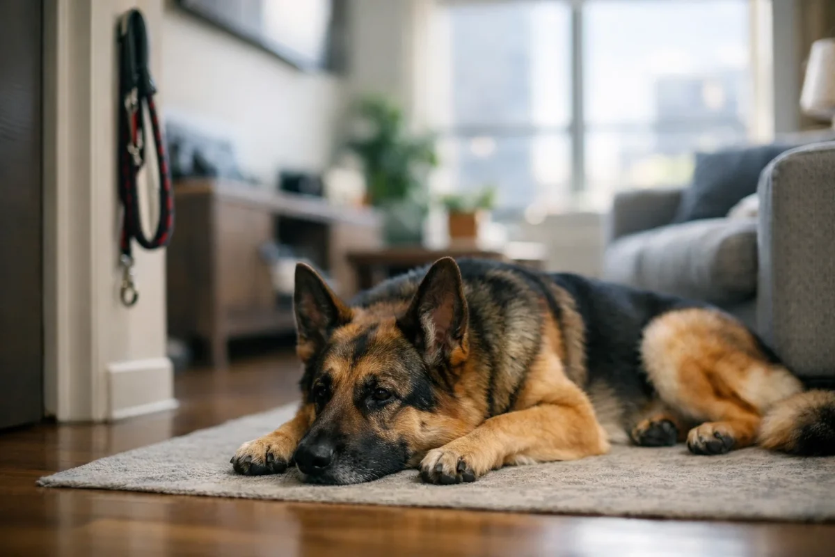 نگهداری سگ ژرمن شپرد در آپارتمان با نیاز به فعالیت روزانه