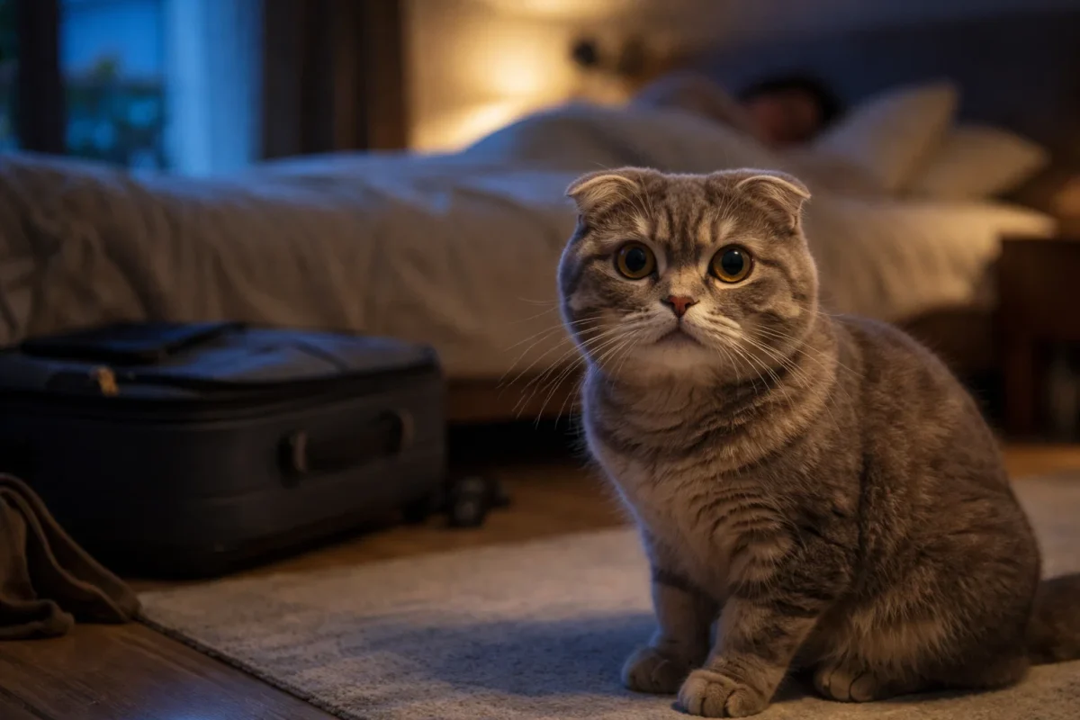 تغییرات کوچک در محیط خانه می‌تواند باعث استرس گربه و بی‌قراری شبانه شود.