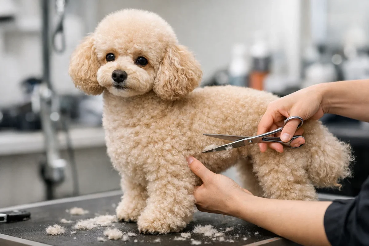 اصلاح موی سگ پودل در آرایشگاه حیوانات