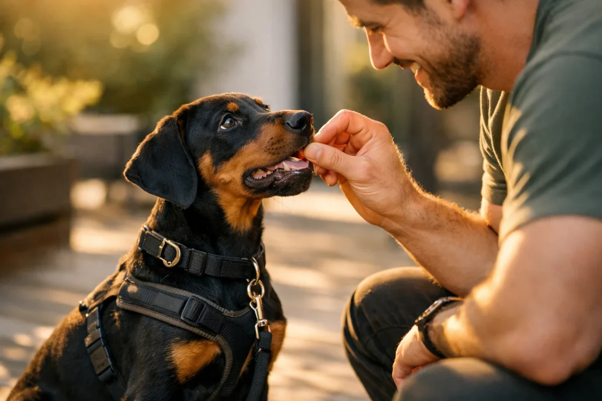 اصول طلایی تربیت توله سگ دوبرمن با روش تشویق و آموزش مثبت