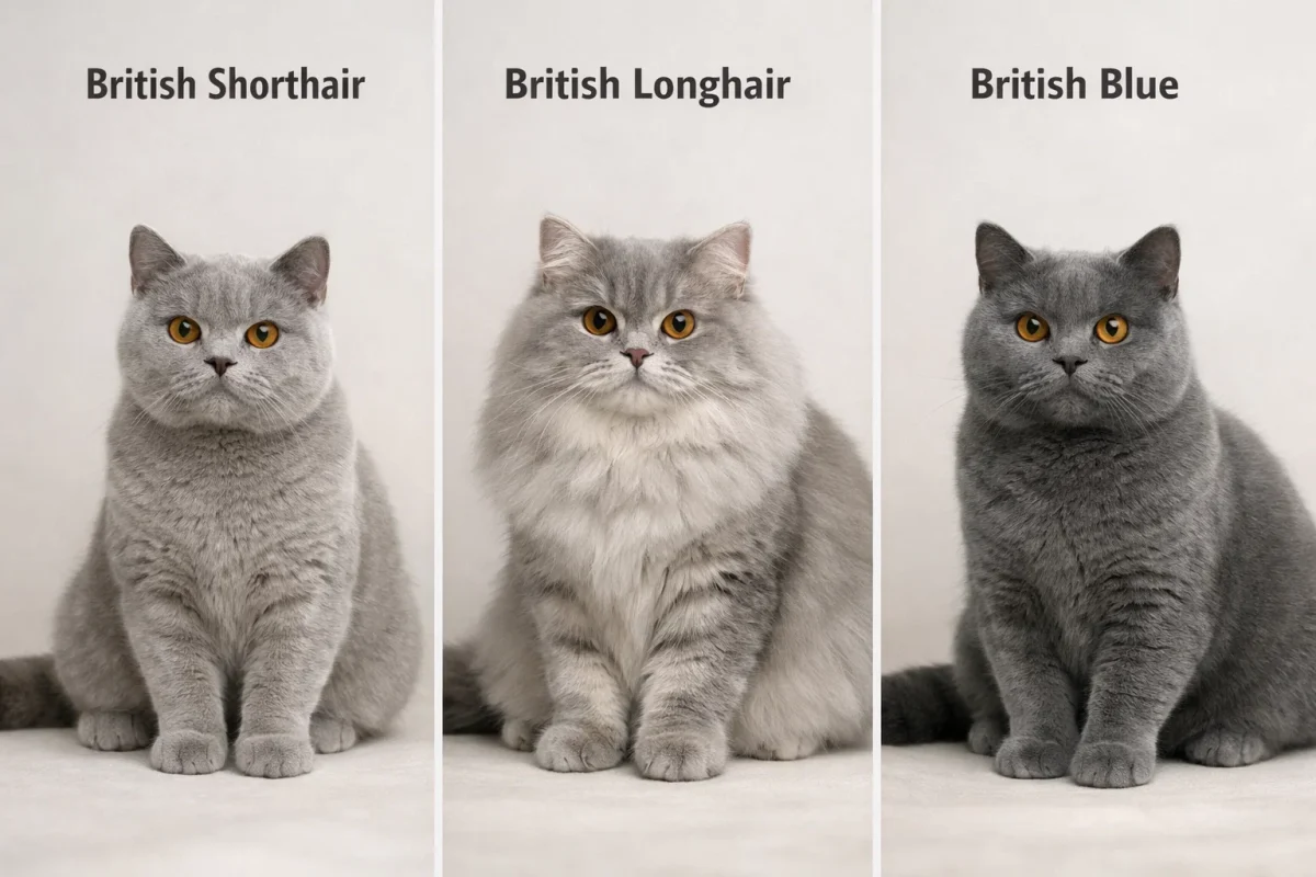 انواع گربه بریتیش شورت هیر لانگ هیر بلو