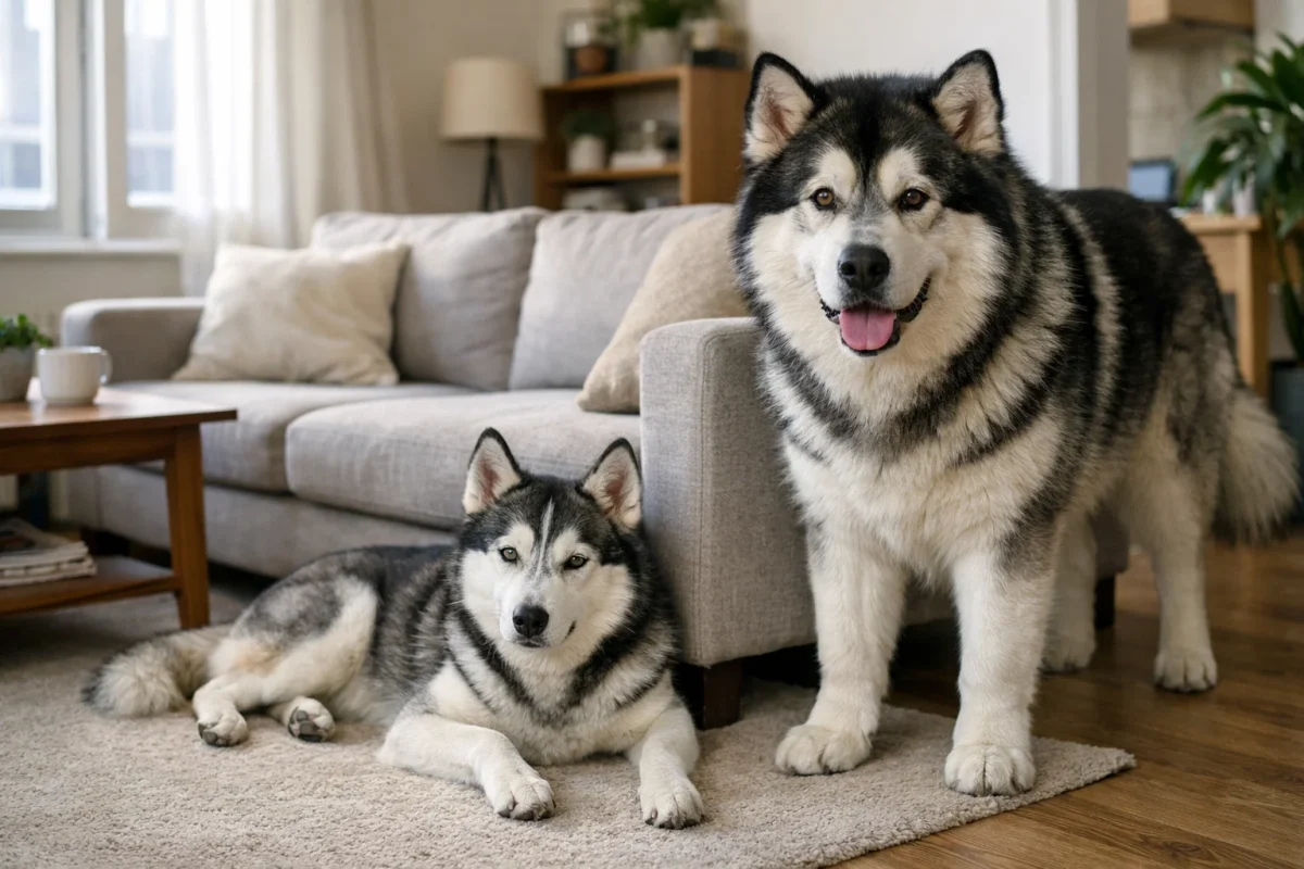 فرق مالاموت و هاسکی در آپارتمان