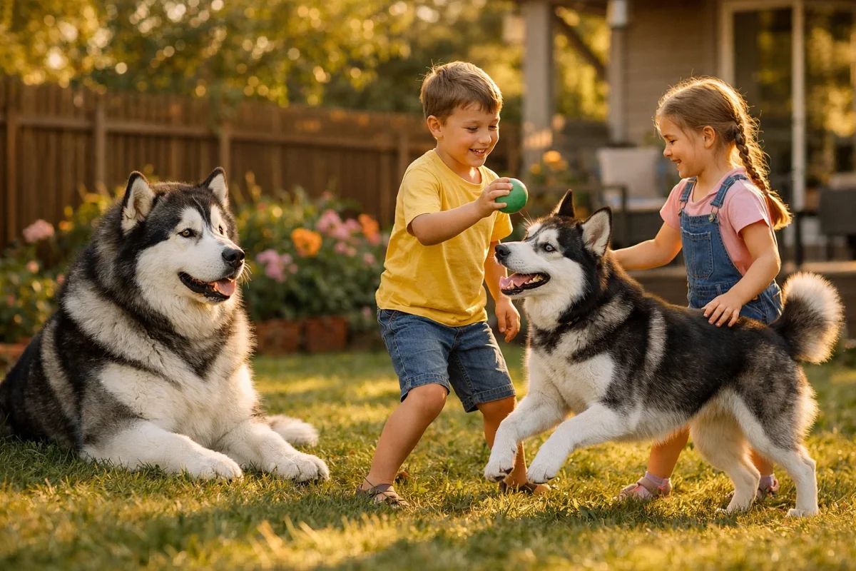 مقایسه رفتار مالاموت و هاسکی در کنار خانواده