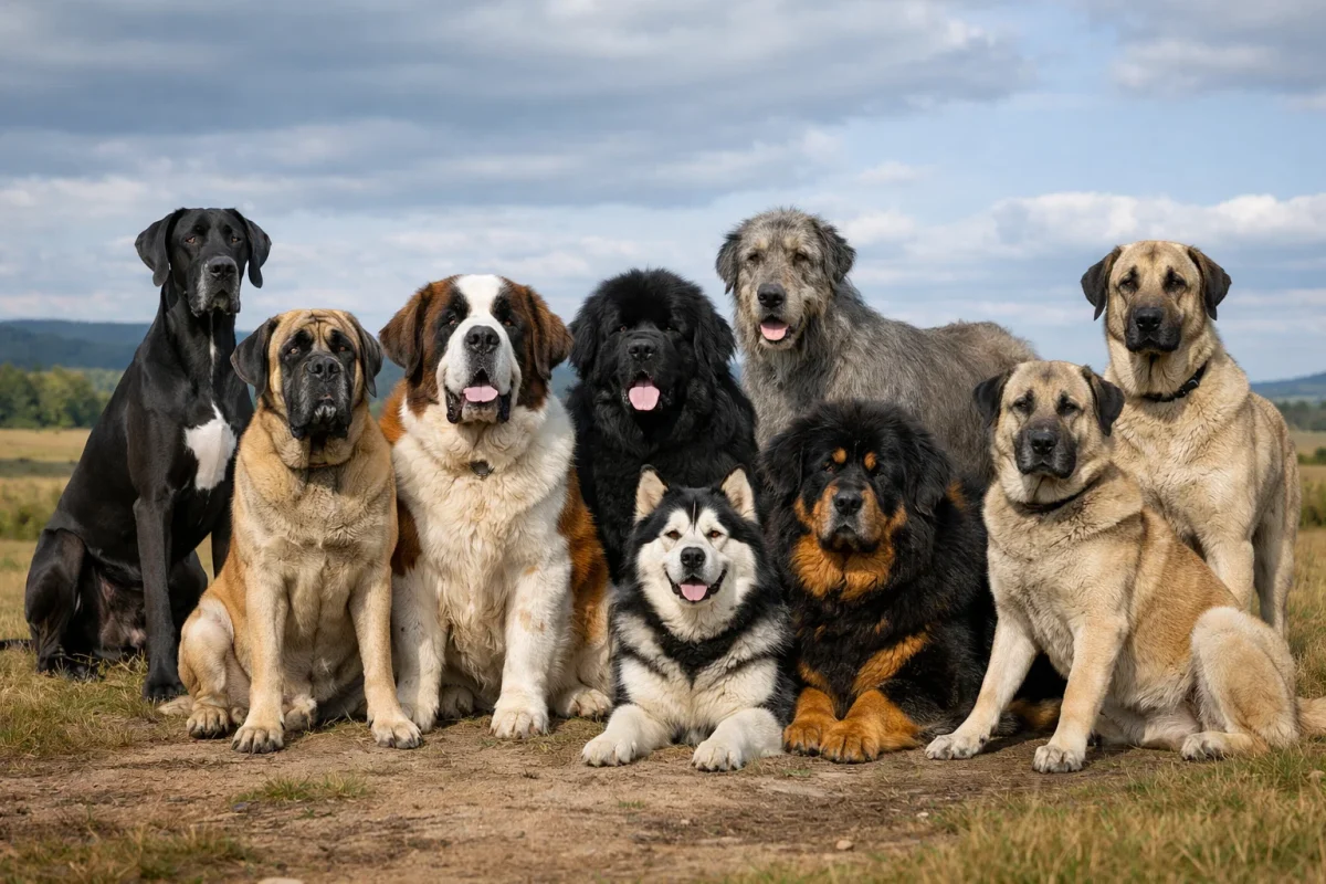 بزرگترین نژادهای سگ دنیا مانند گریت دین و سنت برنارد
