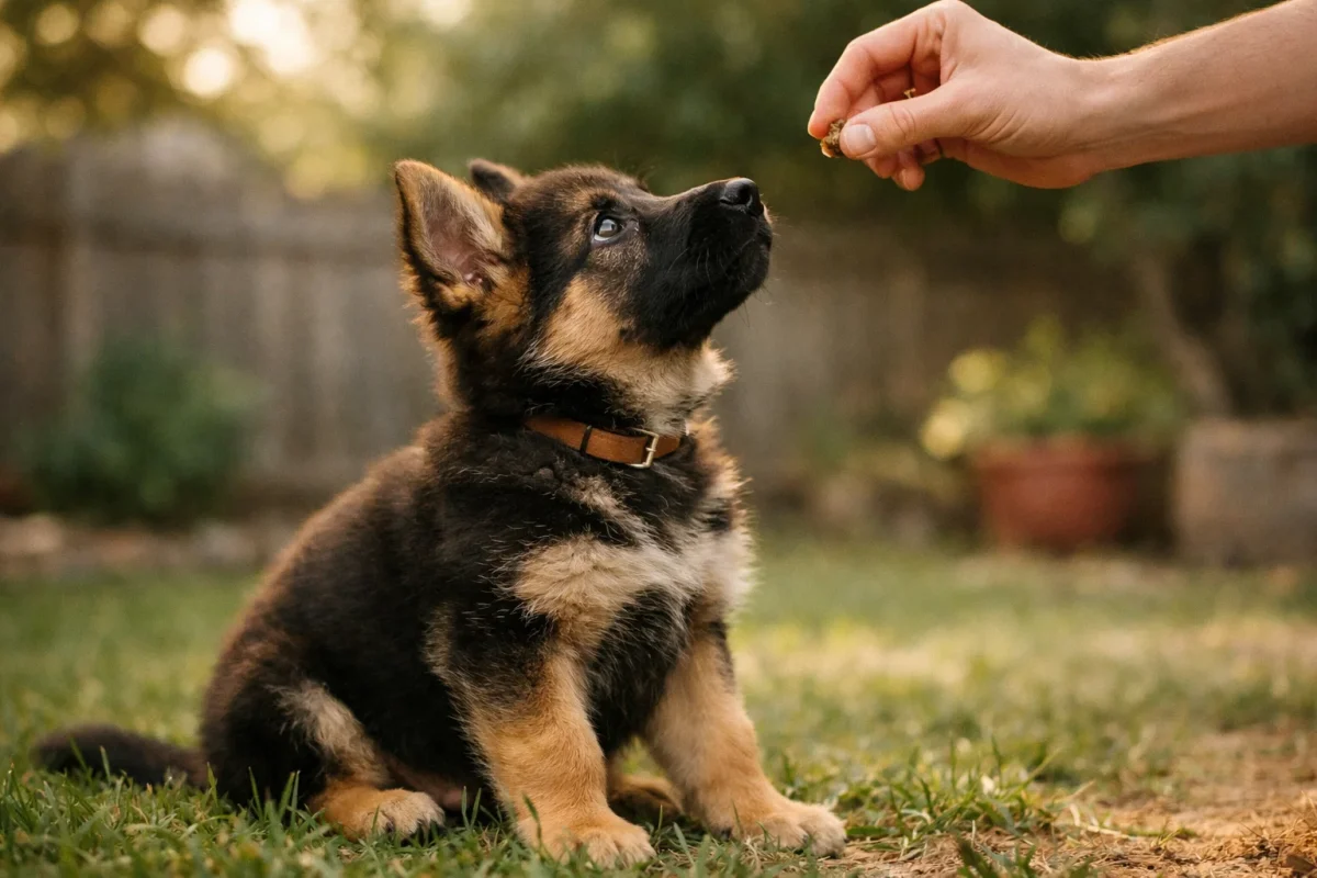 آموزش اولیه توله ژرمن شپرد در سن 2 تا 3 ماهگی