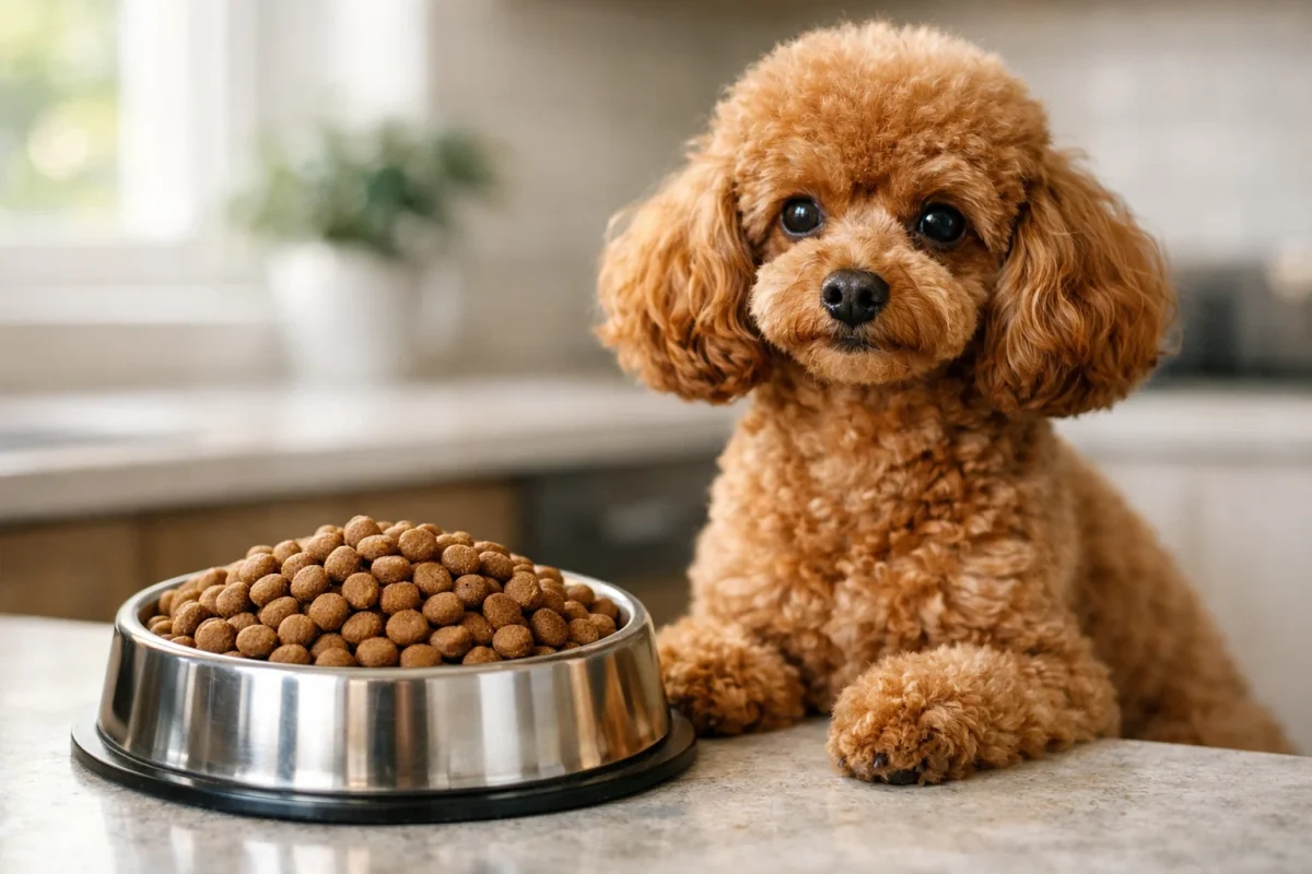 بهترین غذای خشک برای سگ پودل در ظرف استیل