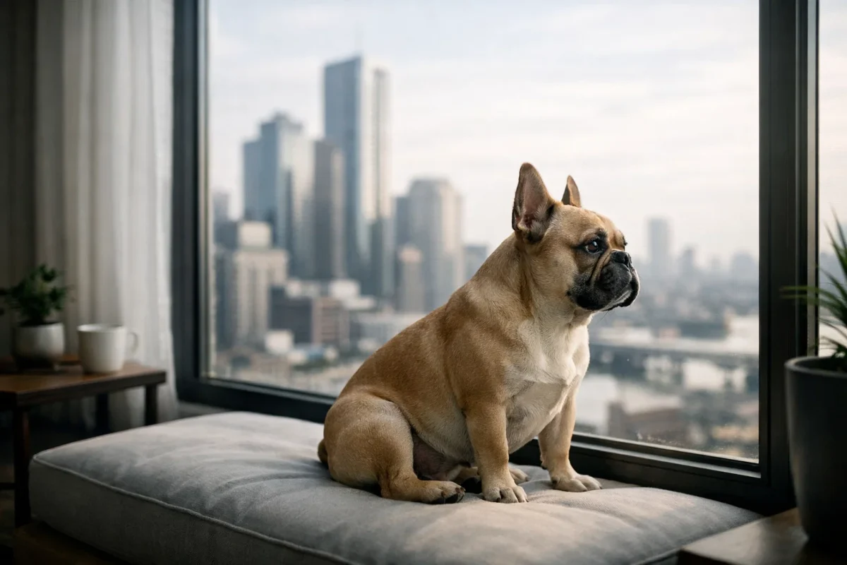 سگ بولداگ فرانسوی آرام و کم‌صدا مناسب زندگی آپارتمانی