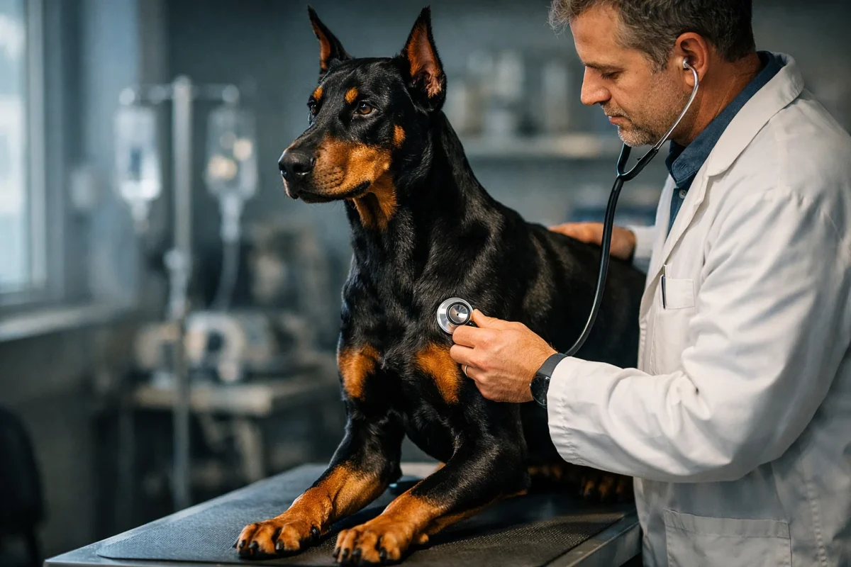 بررسی بیماری‌های رایج سگ دوبرمن با چکاپ دامپزشکی منظم