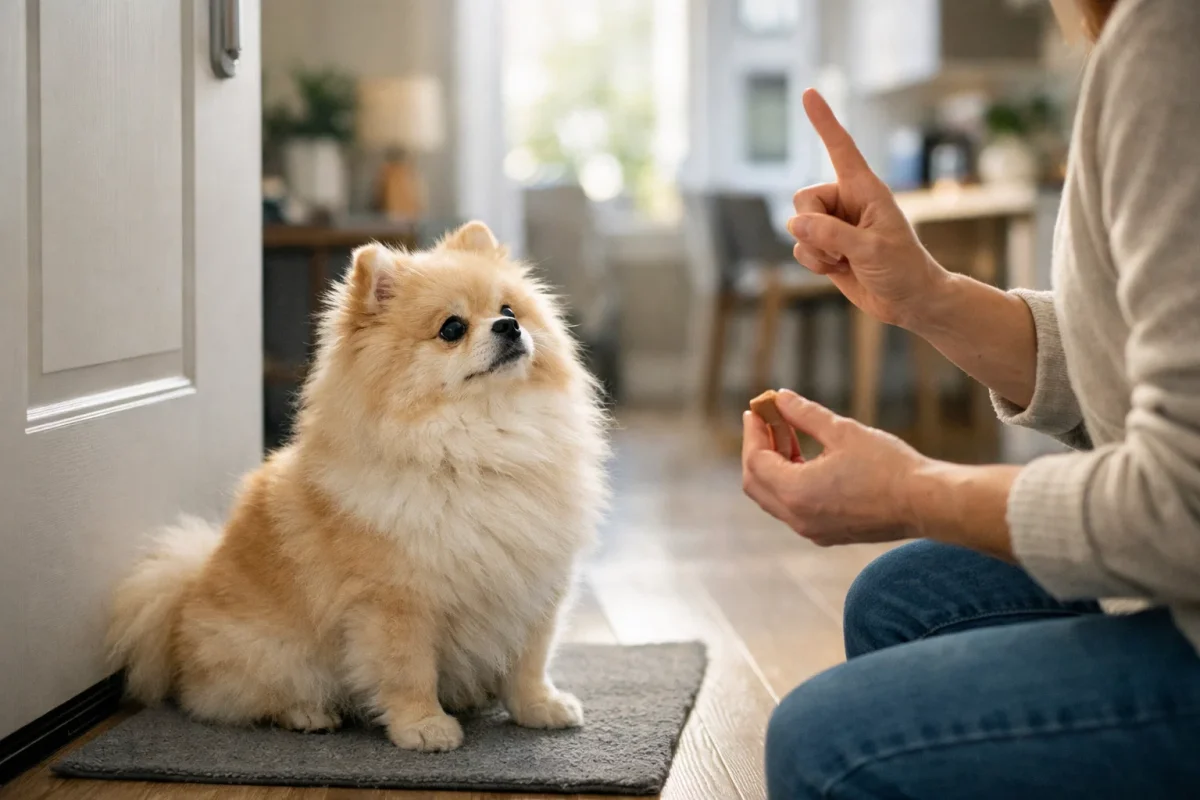 آموزش سگ پامرانین برای کاهش پارس در آپارتمان