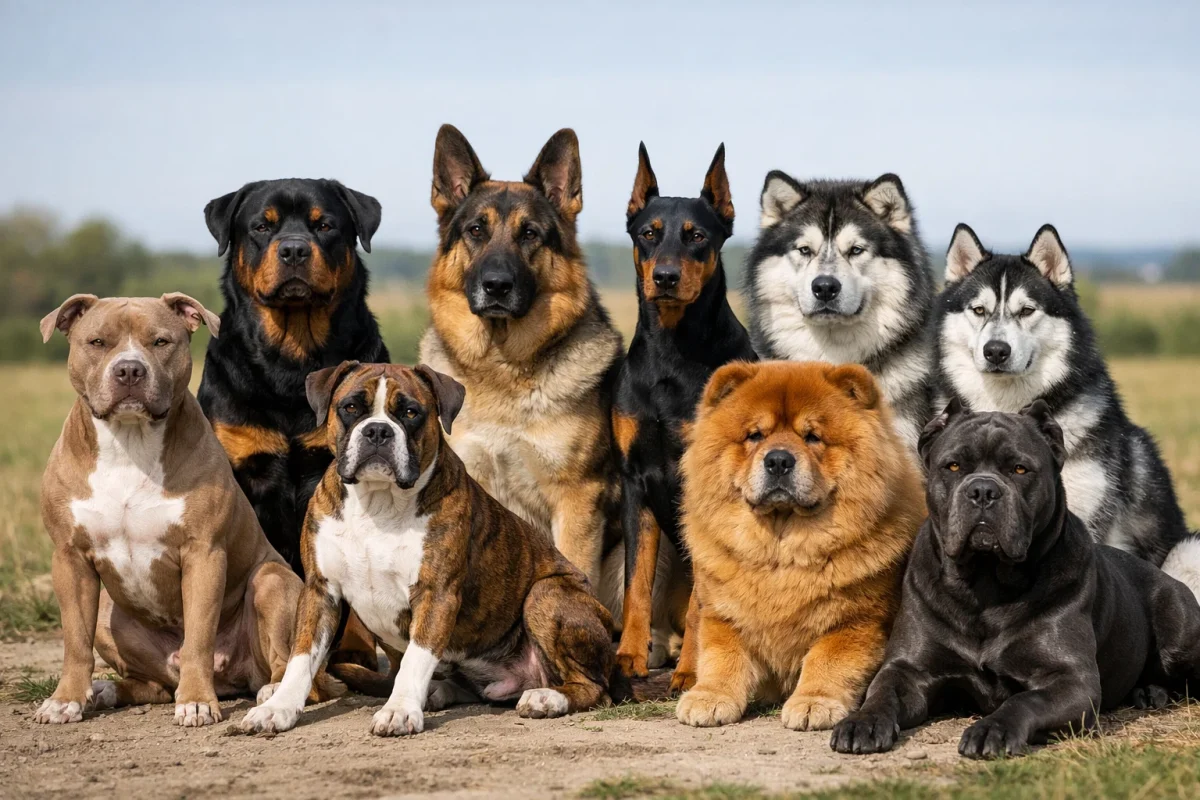 خطرناک ترین نژادهای سگ دنیا مانند پیت بول و روتوایلر