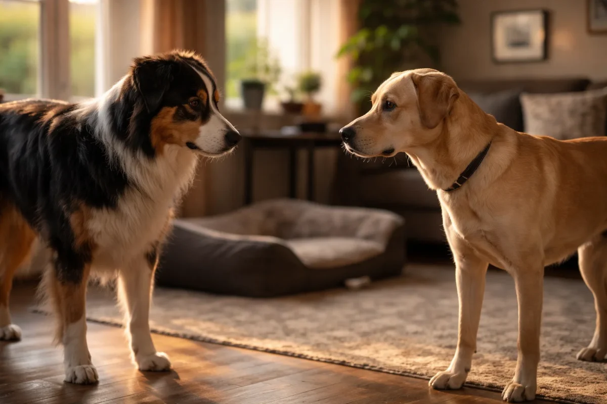 دعوای ناگهانی سگ‌های هم‌خانه؛ زمانی که سگ‌هایی که قبلاً سازگار بودند دچار تنش می‌شوند