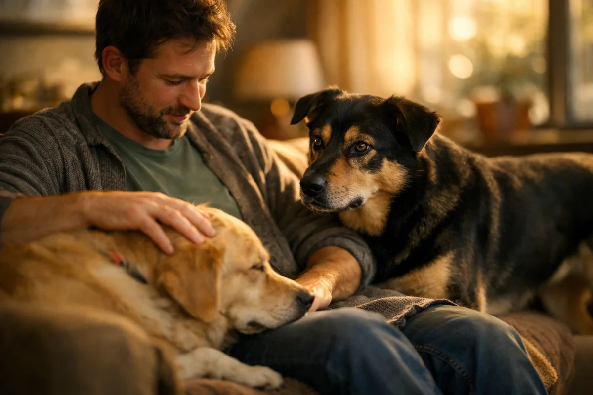 دعوای سگ به خاطر حسادت نسبت به صاحب؛ رقابت برای جلب توجه در خانه