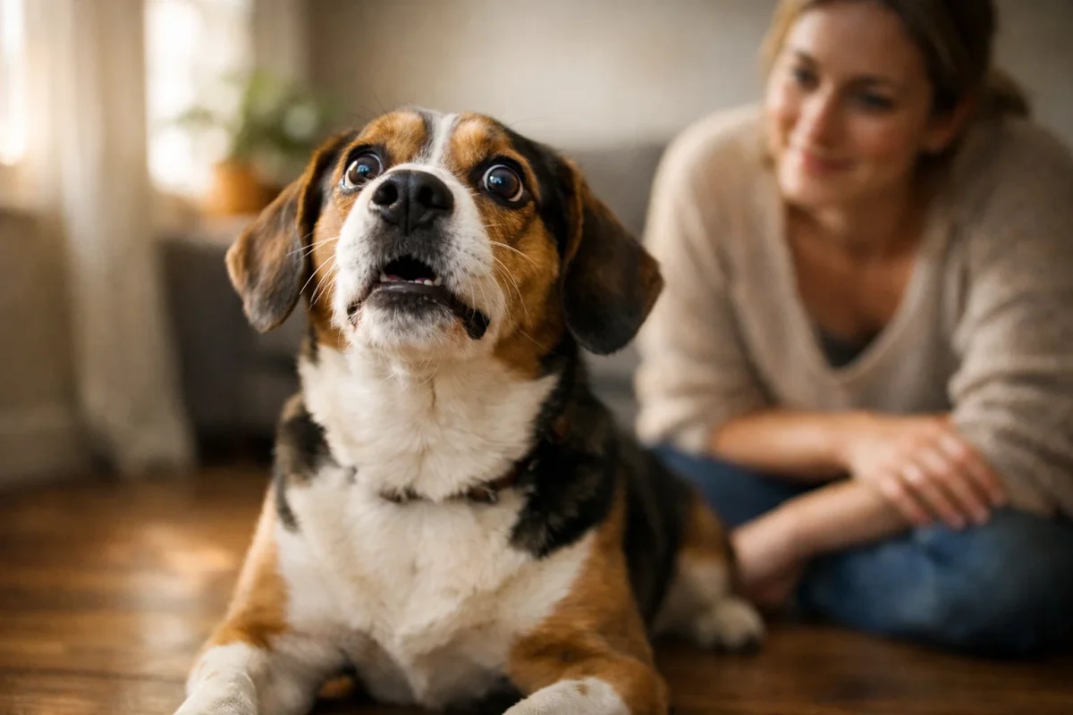 سکسکه سگ در خانه که معمولاً طبیعی و کوتاهمدت است