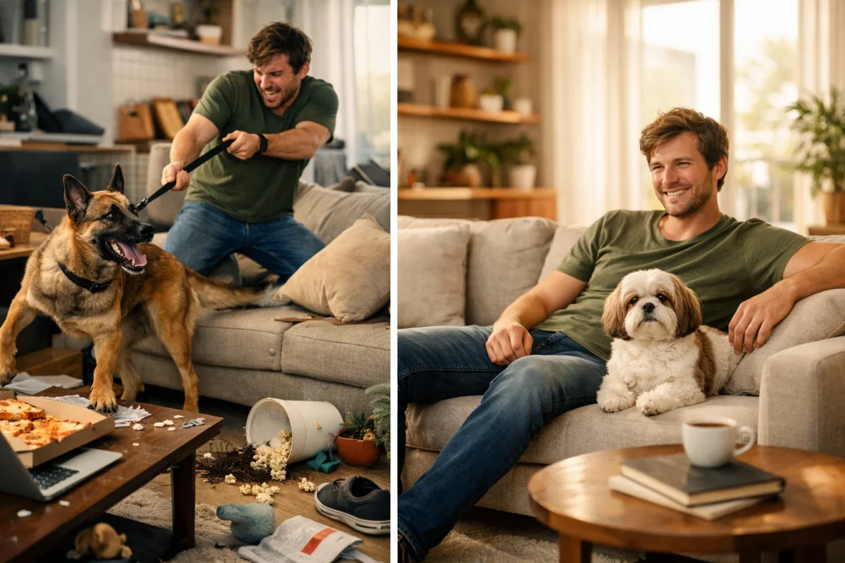 تفاوت سگ مناسب مبتدی با سگ پرانرژی؛ نگهداری سخت مالینویز در مقابل شیتزو آرام در آپارتمان