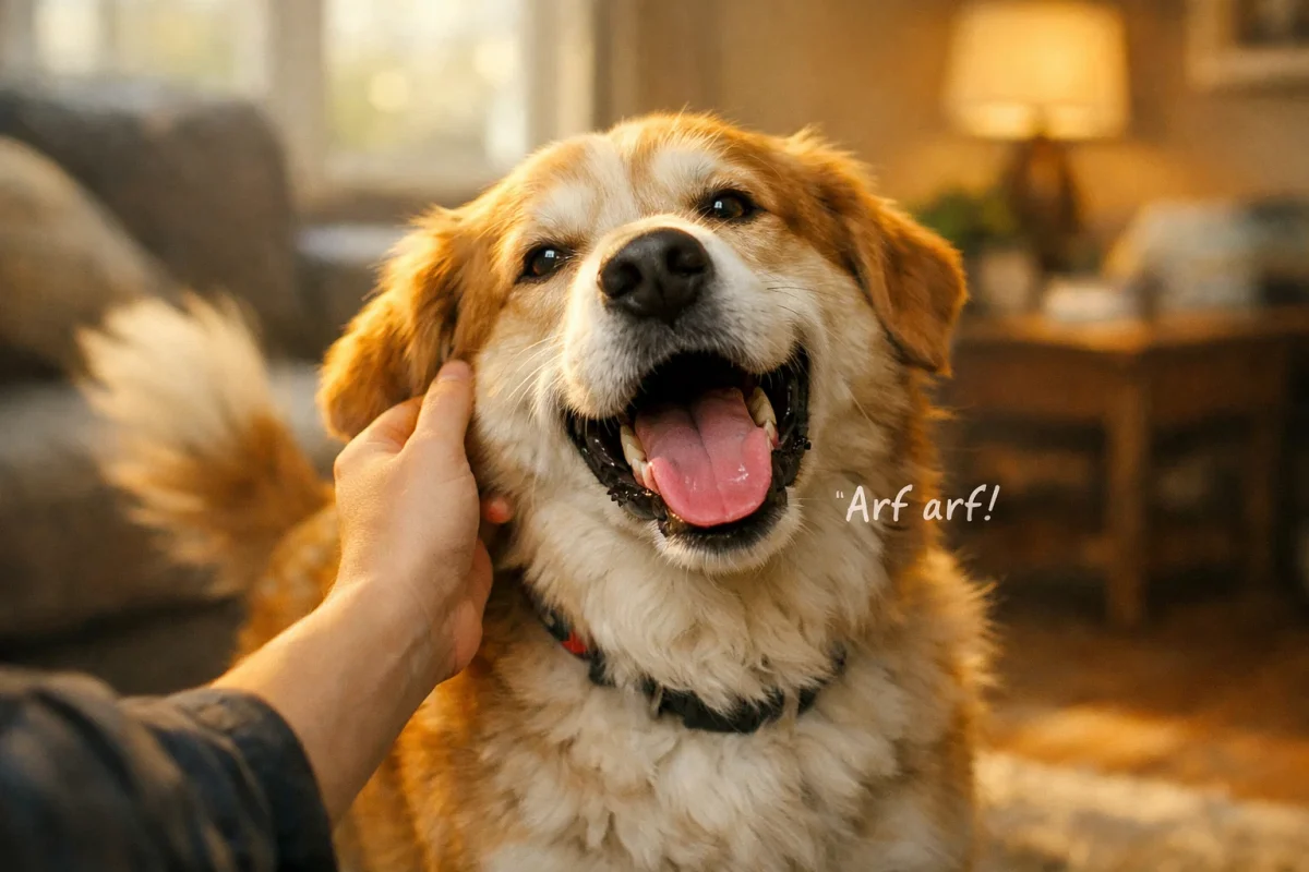 صدای شادی سگ هنگام بازی و هیجان مثبت