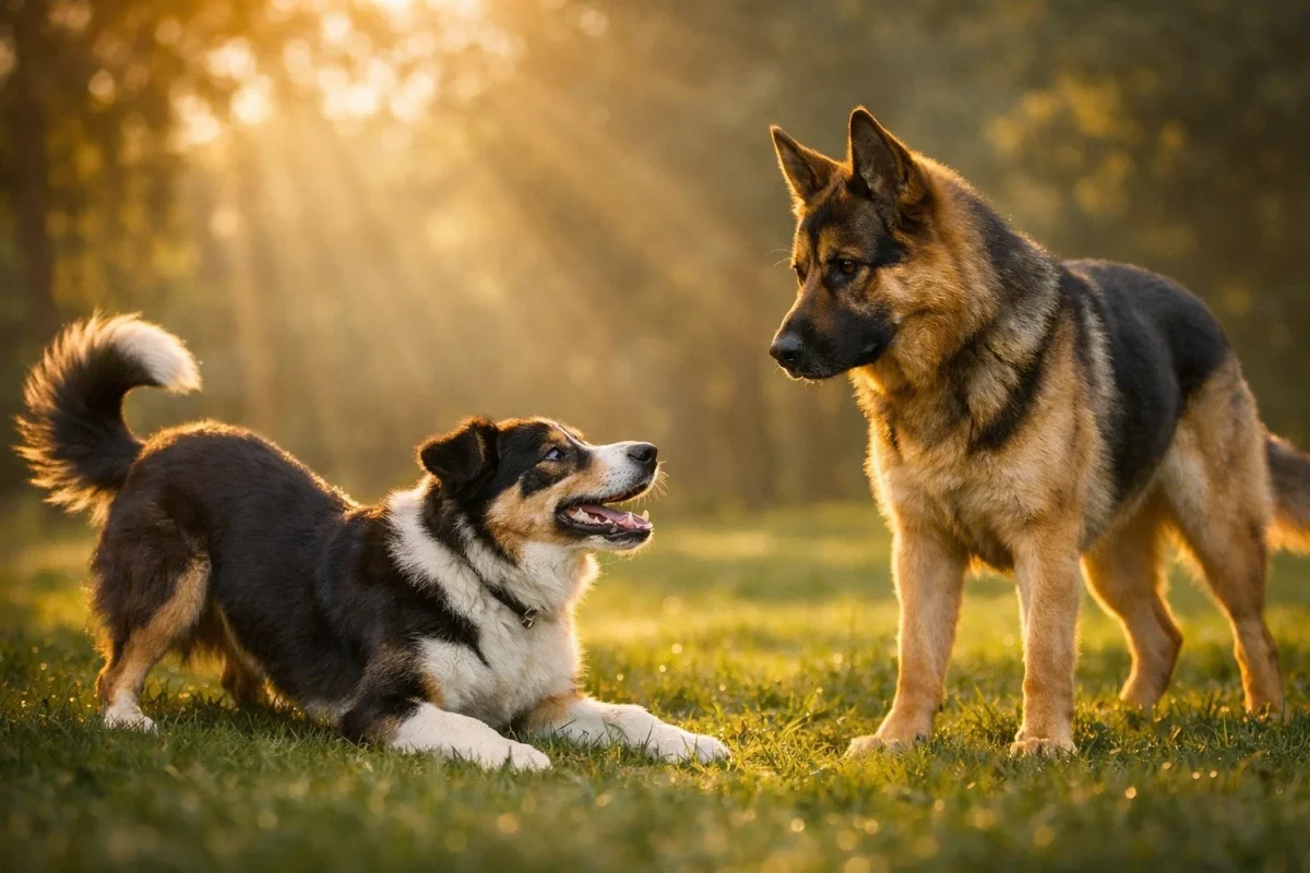 فرق بازی و دعوای سگ؛ مقایسه زبان بدن سگ در بازی دوستانه و درگیری واقعی