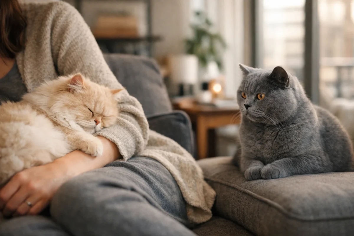 تفاوت رفتار گربه پرشین و بریتیش