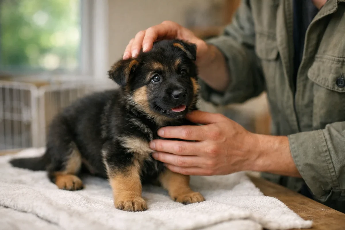 بررسی سلامت توله ژرمن شپرد قبل از خرید