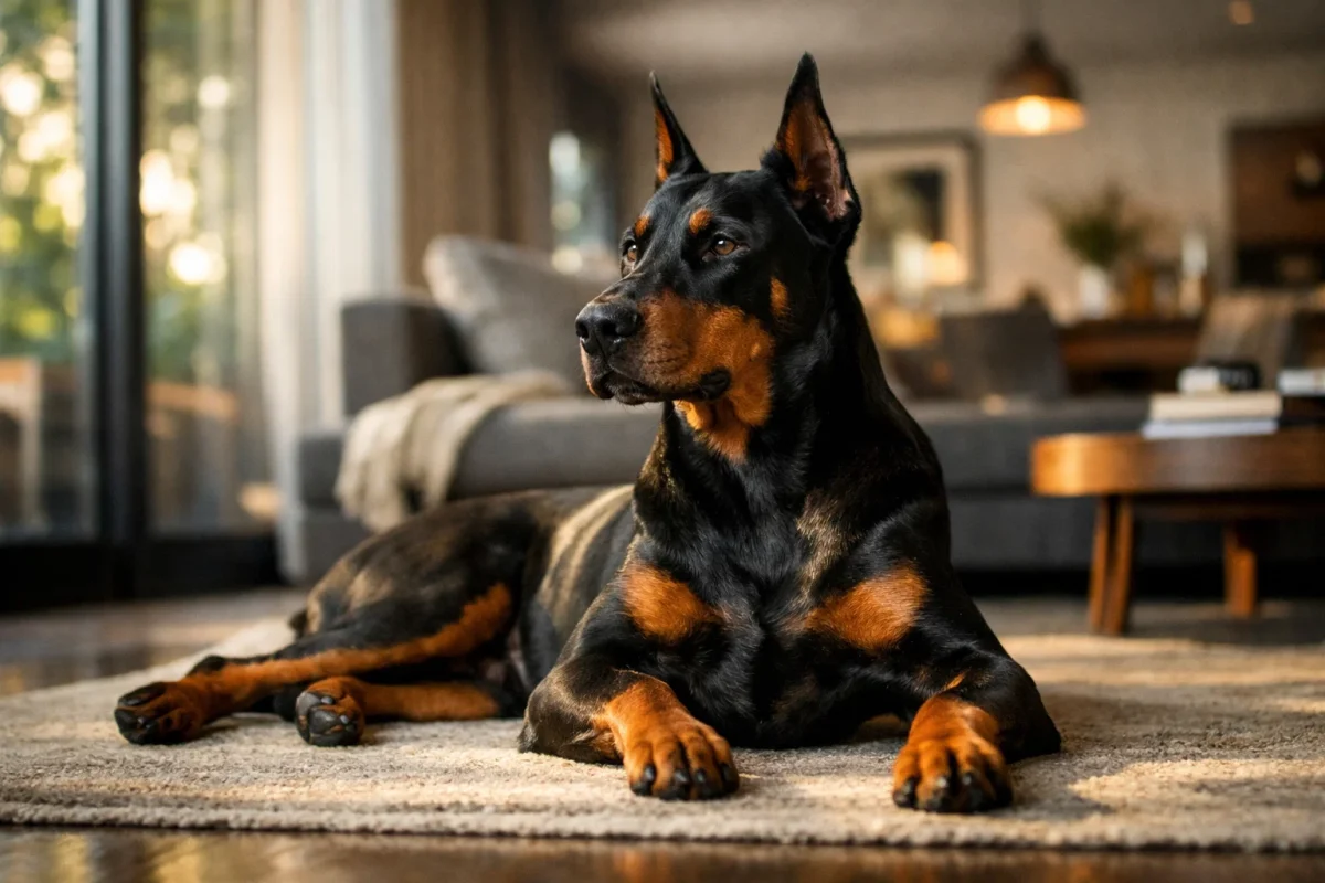 نگهداری از سگ دوبرمن در خانه با فضای مناسب و تأمین فعالیت روزانه