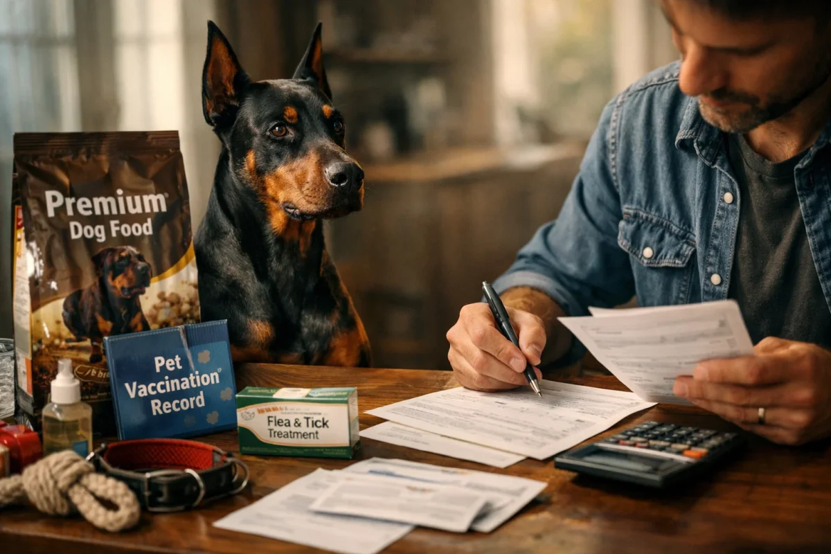 هزینه ماهانه نگهداری سگ دوبرمن شامل غذا، واکسیناسیون و لوازم مصرفی