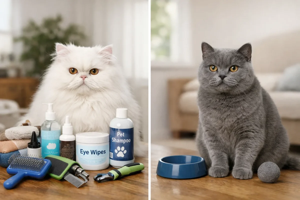 هزینه نگهداری گربه پرشین بیشتر است یا بریتیش