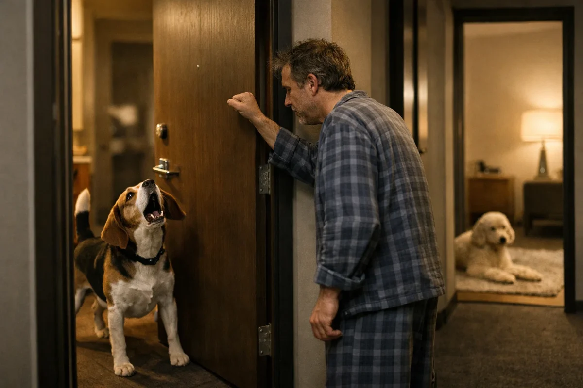 پارس سگ بیگل در آپارتمان و ناراحتی همسایه در مقابل سگ آرام پودل — مشکل سروصدا در نگهداری سگ آپارتمانی