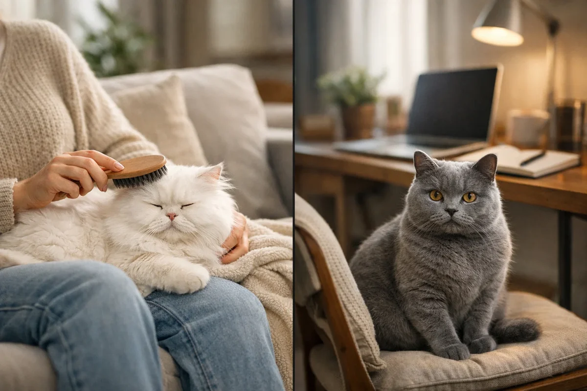 گربه پرشین مناسب است یا بریتیش برای سبک زندگی