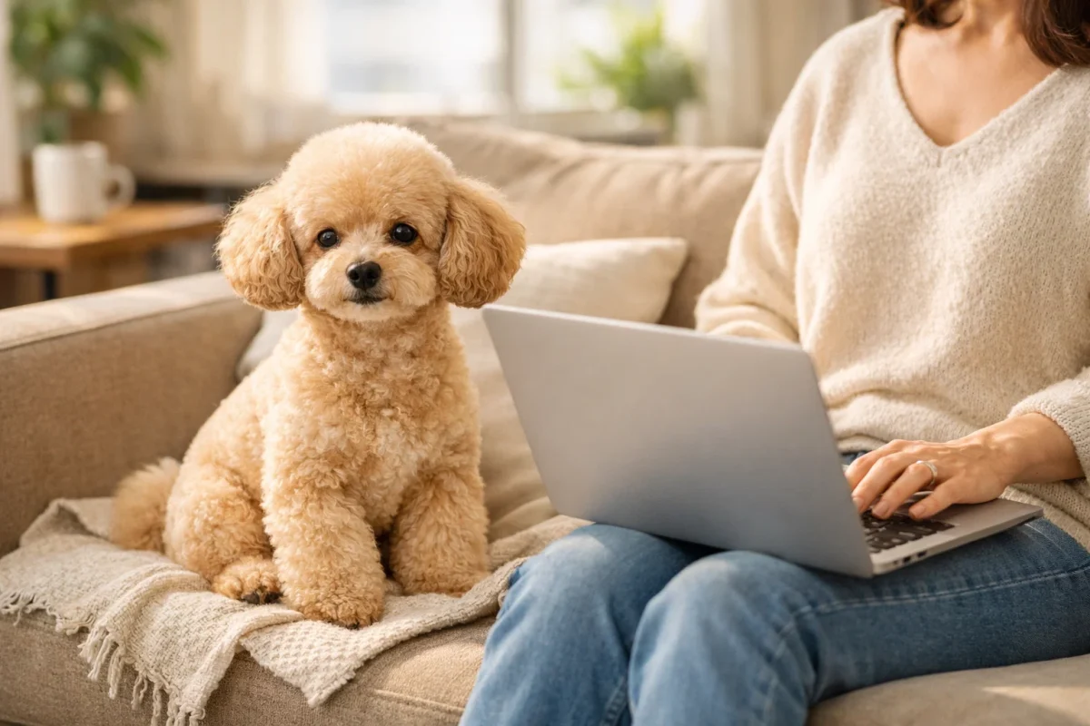 زندگی آرام با سگ پودل در آپارتمان