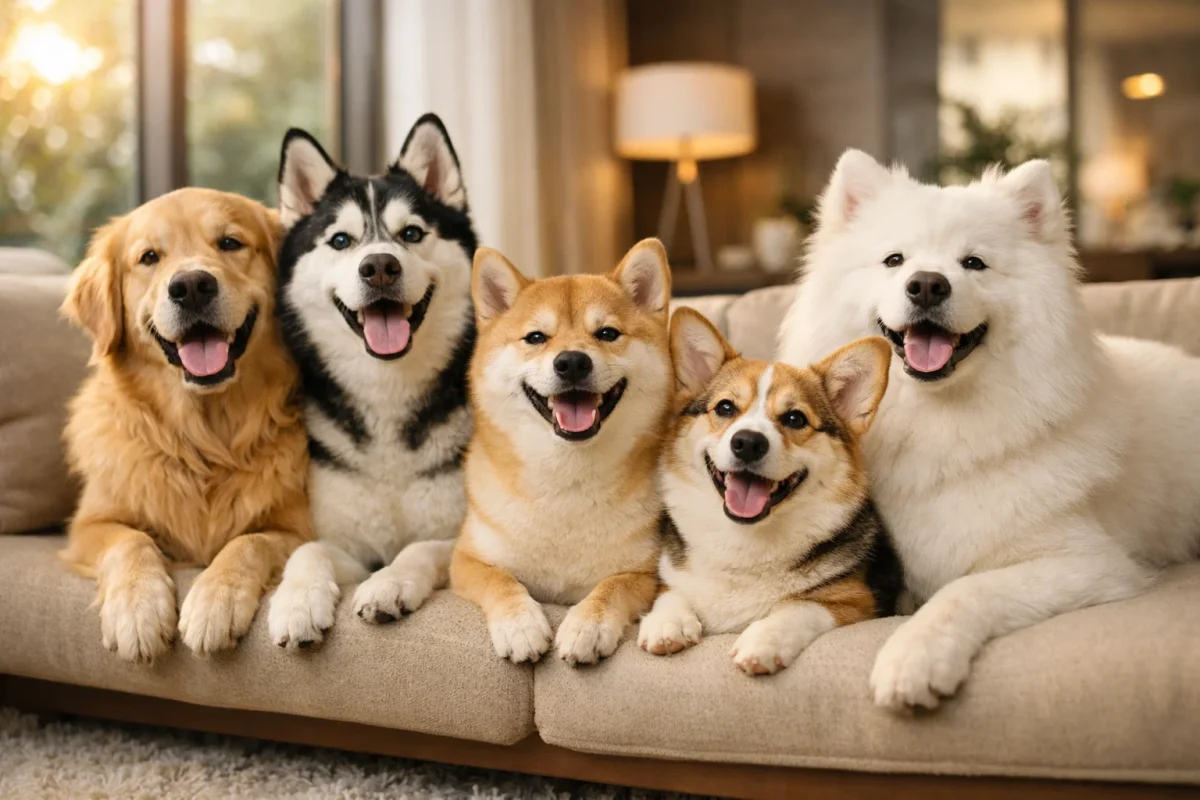 لبخند چند نژاد سگ در کنار هم