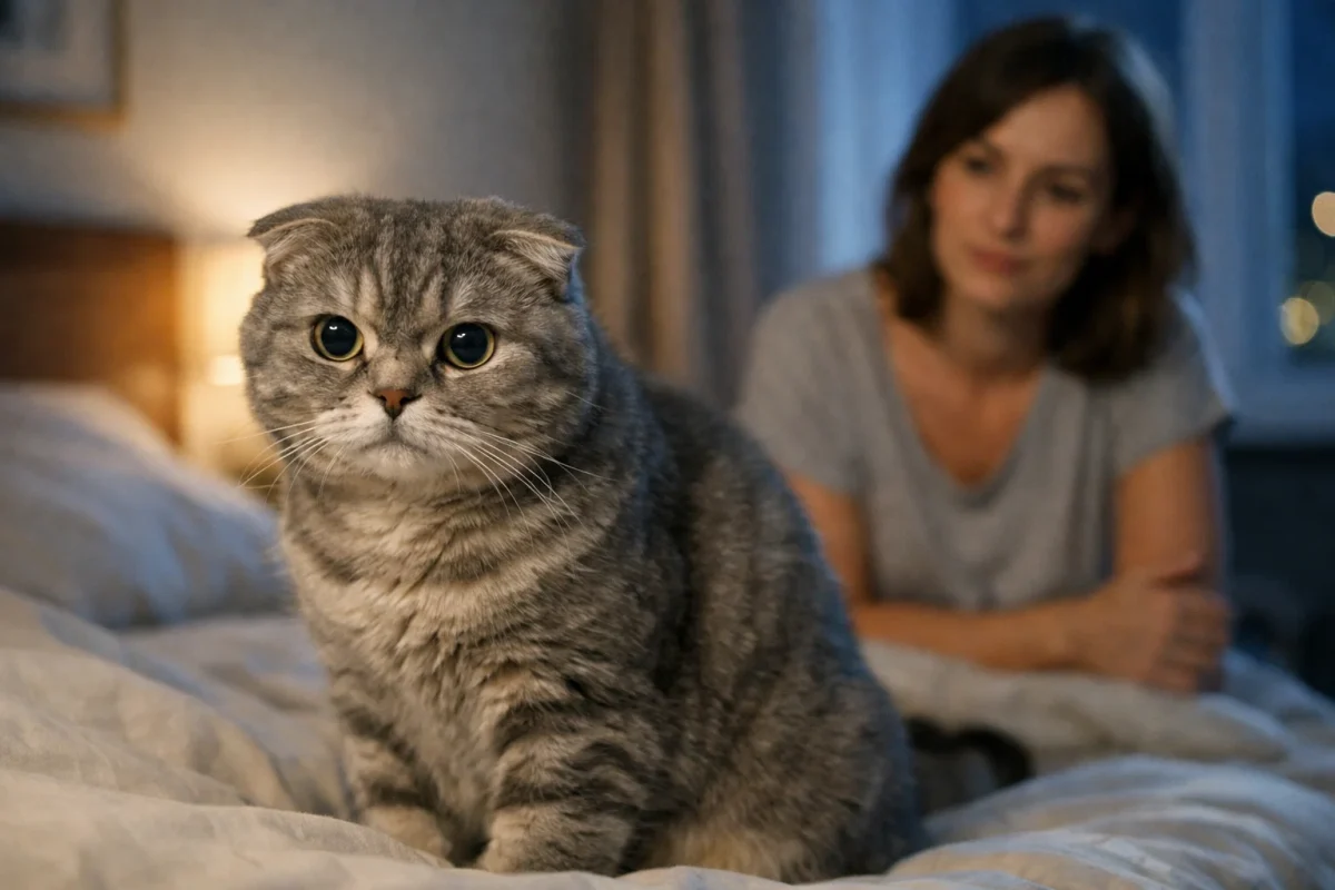 گربه‌ای که شب‌ها بی‌قرار و بیدار است و نشانه‌هایی از تغییر رفتار نشان می‌دهد