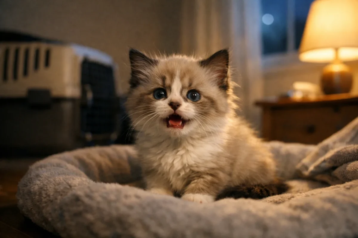 بچه گربه در شب چرا آرام نمی‌گیرد و چه کار کنیم؟