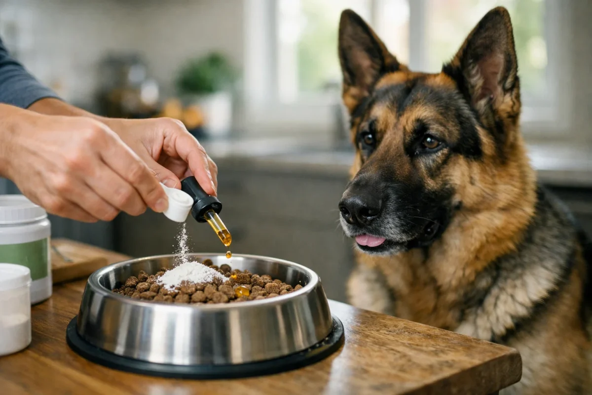 افزودن مکمل مفصلی به غذای سگ ژرمن شپرد