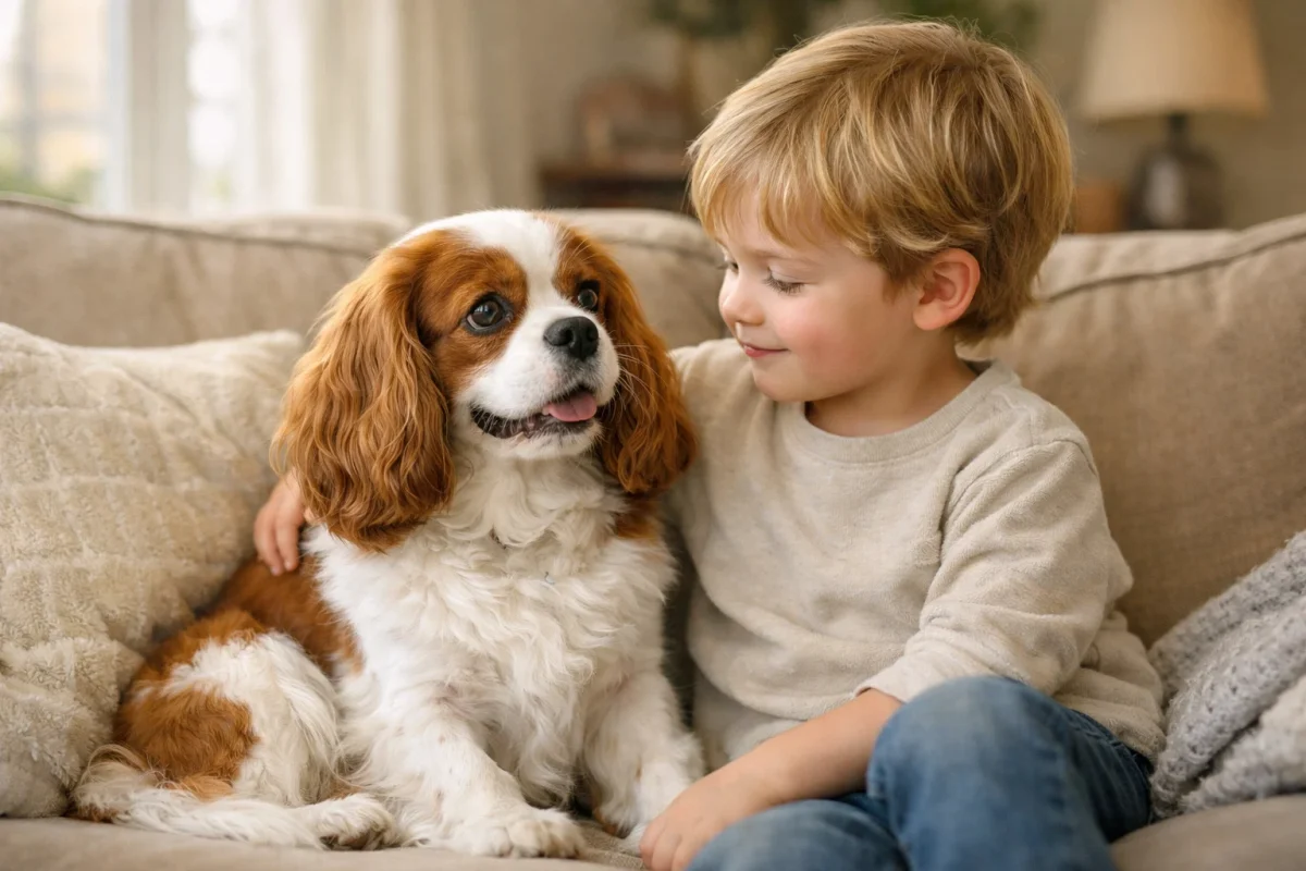 سگ کاوالیر کینگ چارلز آرام و مناسب خانواده در آپارتمان