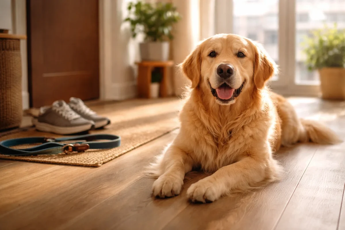 نگهداری گلدن رتریور در آپارتمان بعد از پیاده‌روی