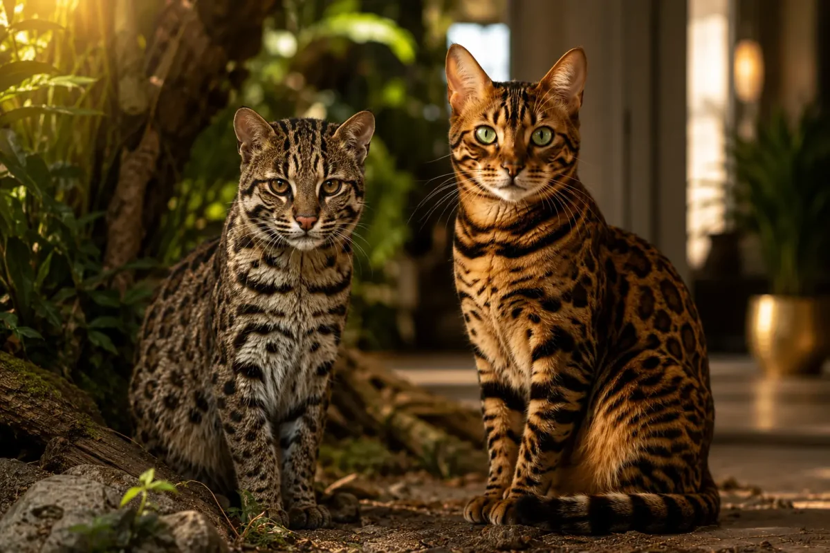 گربه بنگال در کنار گربه پلنگی آسیایی؛ تصویر واقعی از منشا و تاریخچه نژاد Bengal Cat