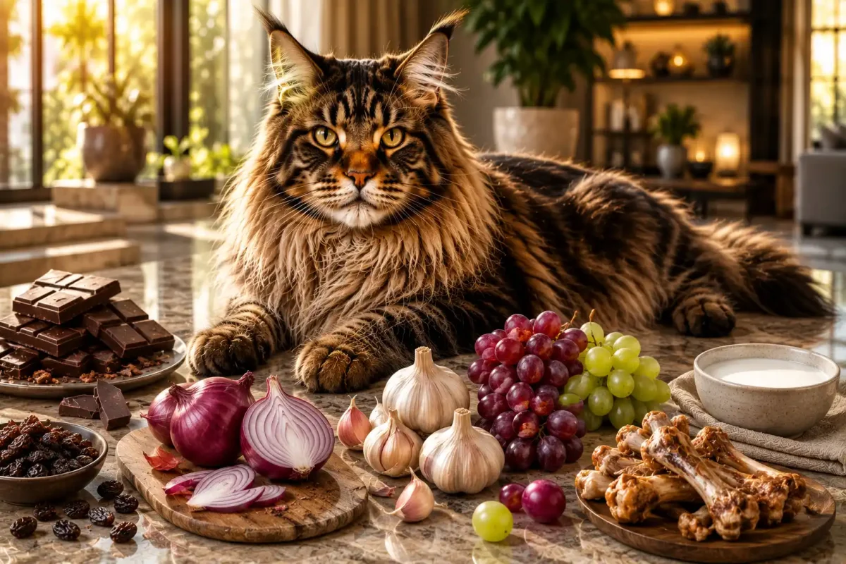 مواد غذایی مضر و ممنوعه برای گربه مین کون
