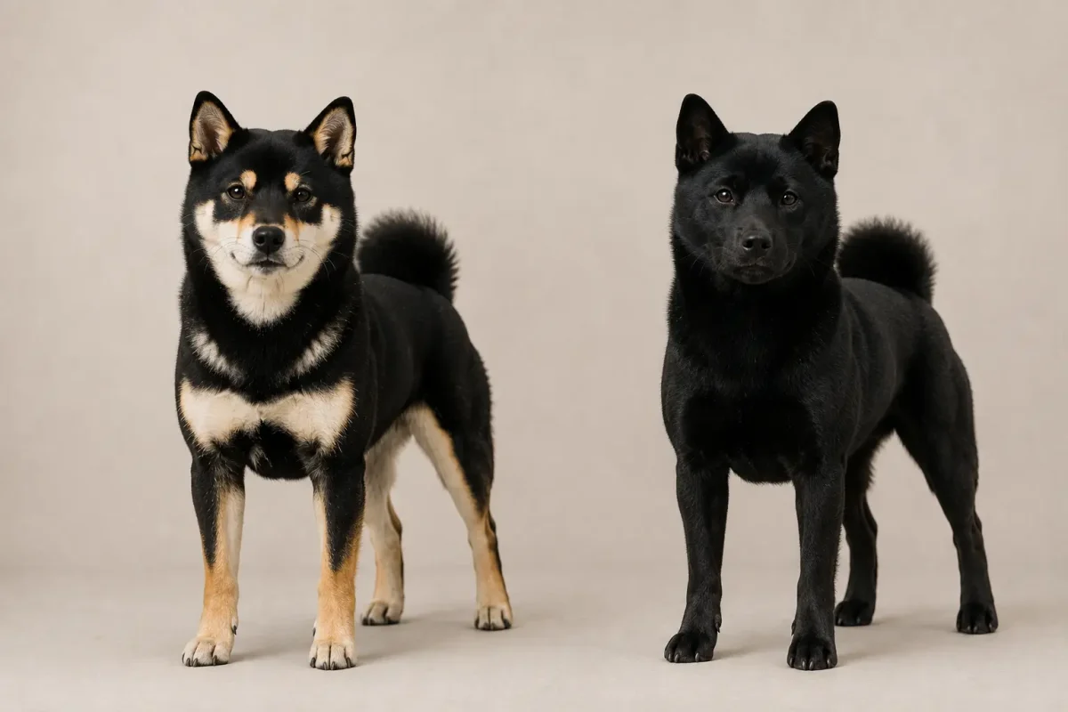 سگ شیبا اینو مشکی و قهوهای با الگوی Black & Tan و Urajiro